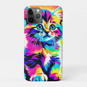 Rainbow Kitten Portrait Case-Mate iPhone Case