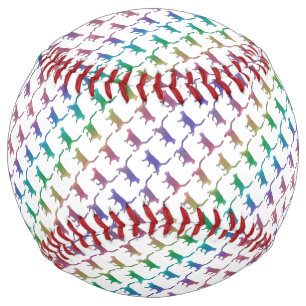 Rainbow Kitty Cats Custom Color Softball