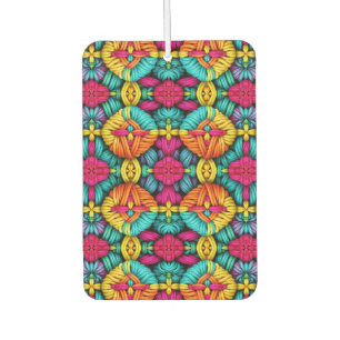 Rainbow Knitted Bloom Pattern Car Air Freshener