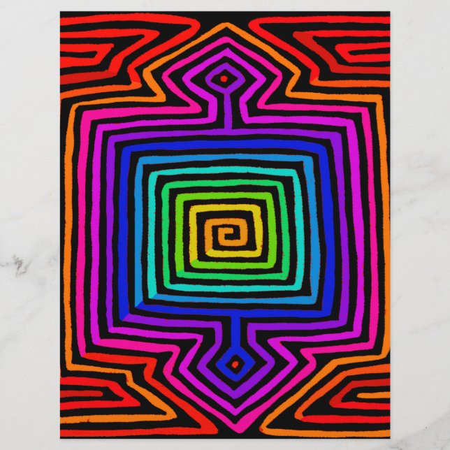 Rainbow Kuna Indian Mola (Front)