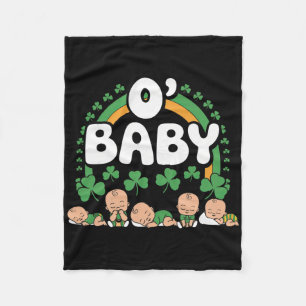 Rainbow Labour And Delivery Nurse Saint Patrick's Fleece Blanket