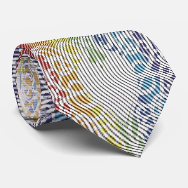 rainbow lace heart neck ties (Rolled)