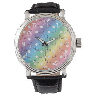 Rainbow lacrosse pattern watch