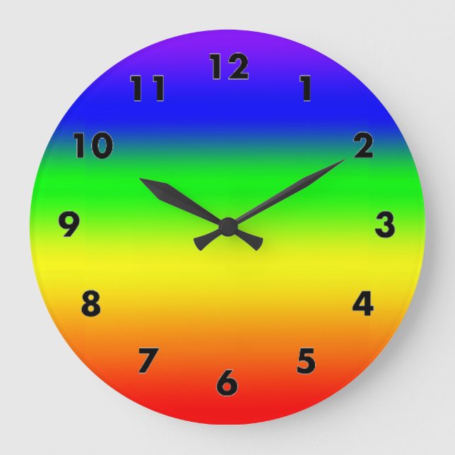 Rainbow Large Clock (Front)