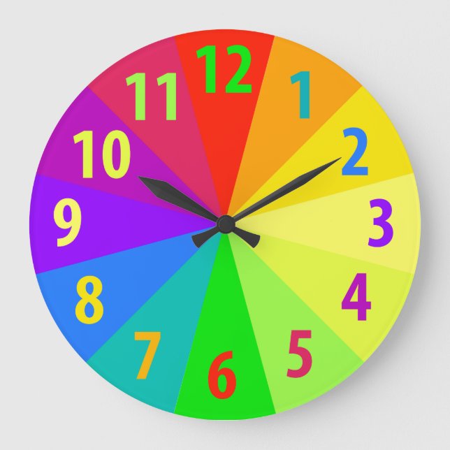 Rainbow Large Clock (Front)