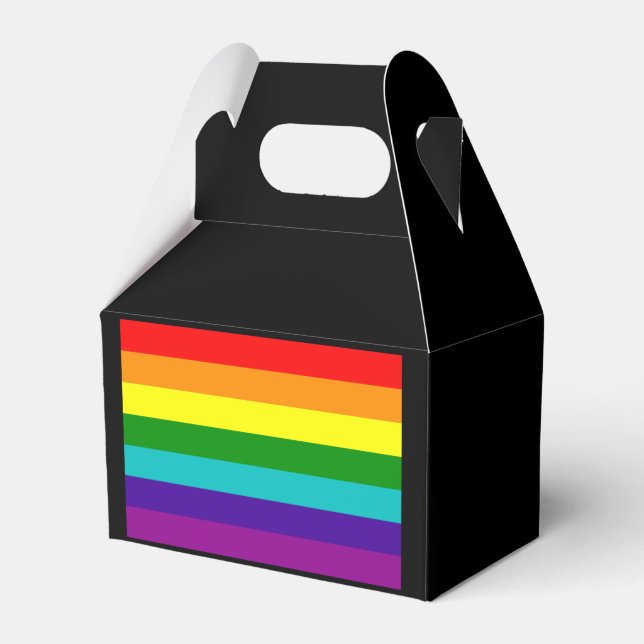 RAINBOW  LARGE GIFT BAG FAVOUR BOX (Front Side)