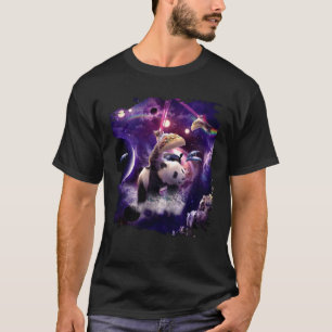 Rainbow Laser Room Cat On Panda Eating Taco T-Shirt