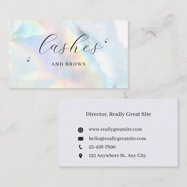  Rainbow Lash & Brow Business Card | Ed (Front/Back)