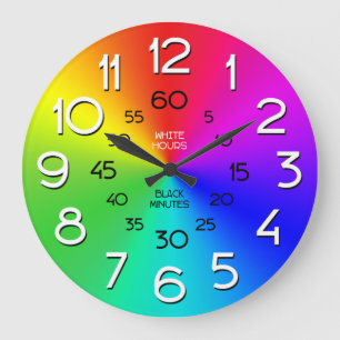 Rainbow Learn to Tell Time Classroom Clock