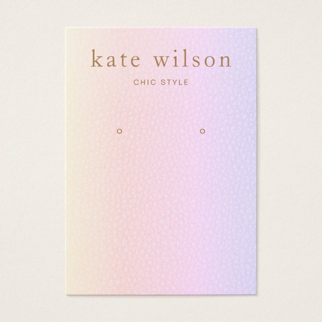 Rainbow Leather (image) Earring Display Card (Front)