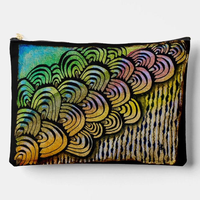 Rainbow Leaves Accessory Pouch (Front)