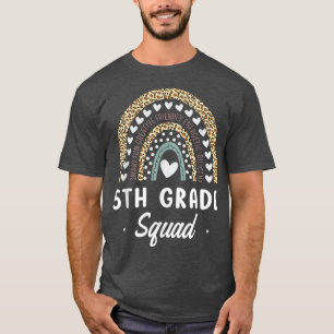 Rainbow Leopard 5th Grade Back To School Teachers  T-Shirt