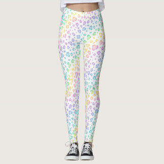 Rainbow Leopard Animal Print Leggings