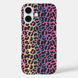 Rainbow Leopard Animal Print Pattern iPhone 16 Case
