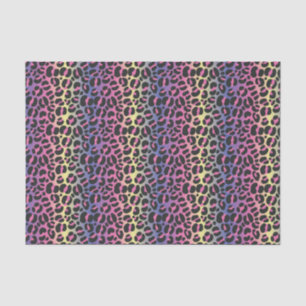 Rainbow Leopard Animal Print Pattern Tissue Paper