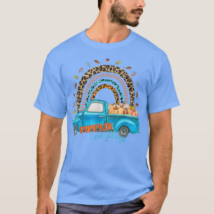 Rainbow Leopard Car Pumpkin Everything, Fall, Autu T-Shirt