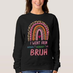 Rainbow Leopard Mama Mummy Mum Bruh Women Happy Mo Sweatshirt