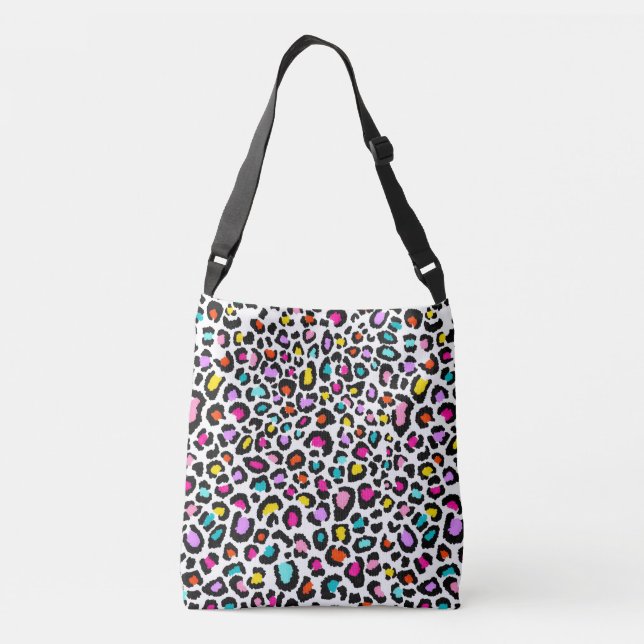 Rainbow Leopard Pattern Crossbody Bag (Back)