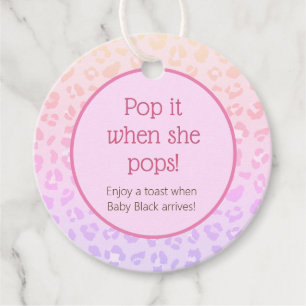 Rainbow Leopard Pop It When She Pops Favour Tags