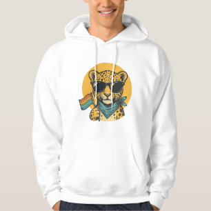 Rainbow Leopard Pride Flag Vintage Vector Design_1 Hoodie