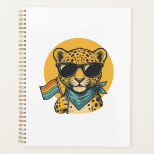 Rainbow Leopard Pride Flag Vintage Vector Design_1 Planner