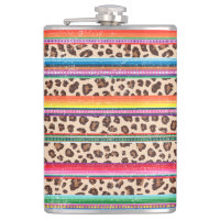 Rainbow Leopard Print Modern Girly Animal Pattern