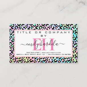 Rainbow Leopard Social Media  Business Card