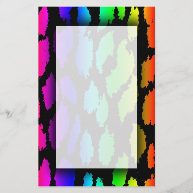 Rainbow Leopard Stationery (Front)