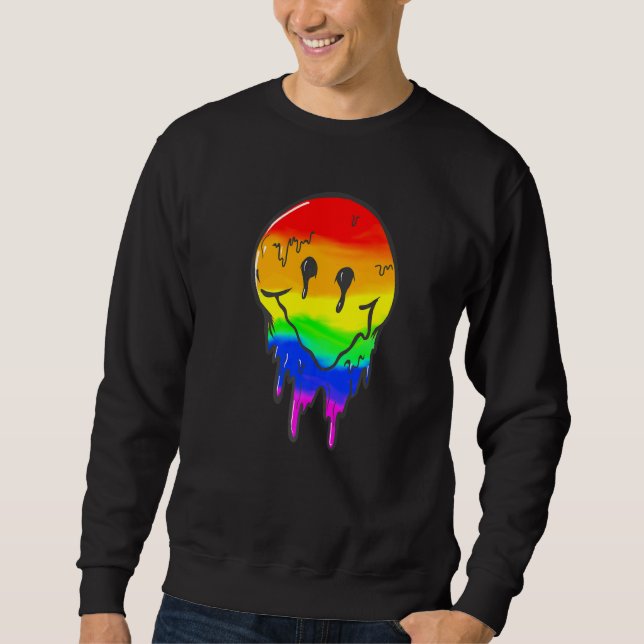 Rainbow Lesbian Gay Ice Lgbt Pride Sweatshirt (Front)