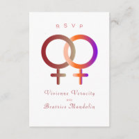 Rainbow lesbian wedding rsvp