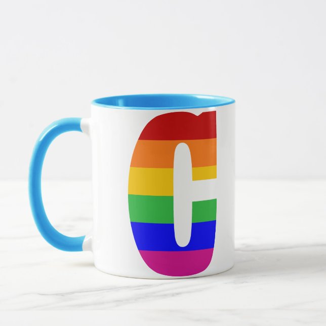 Rainbow Letter C Mug (Left)
