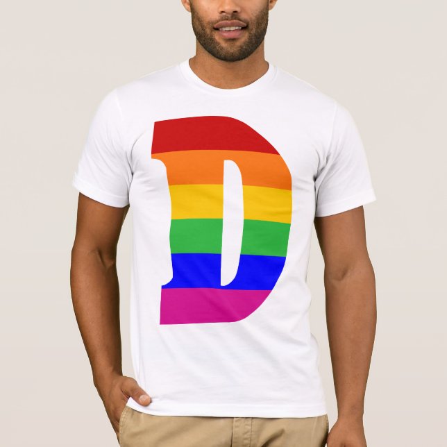 Rainbow Letter D T-Shirt (Front)