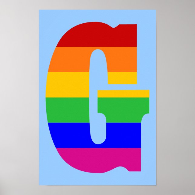 Rainbow Letter G Poster (Front)