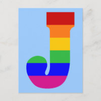 Rainbow Letter J