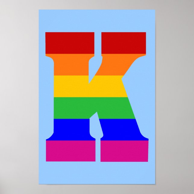 Rainbow Letter K Poster (Front)