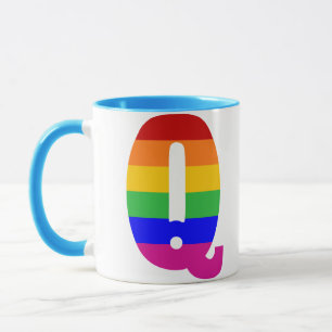 Rainbow Letter Q Mug