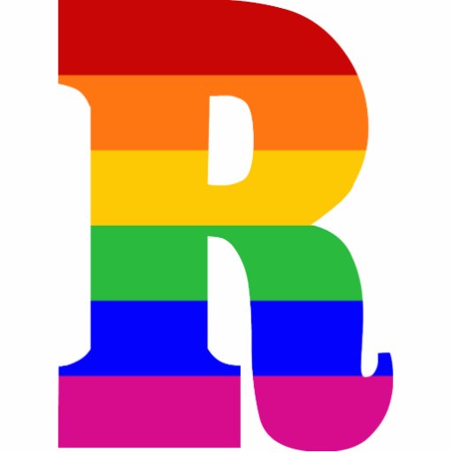 Image result for letter r rainbow