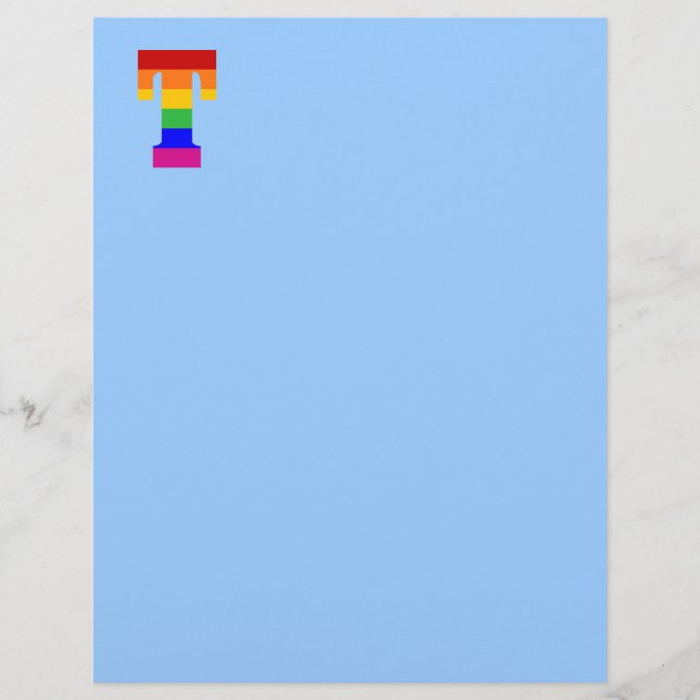 Rainbow Letter T (Front)