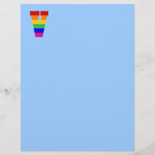 Rainbow Letter V