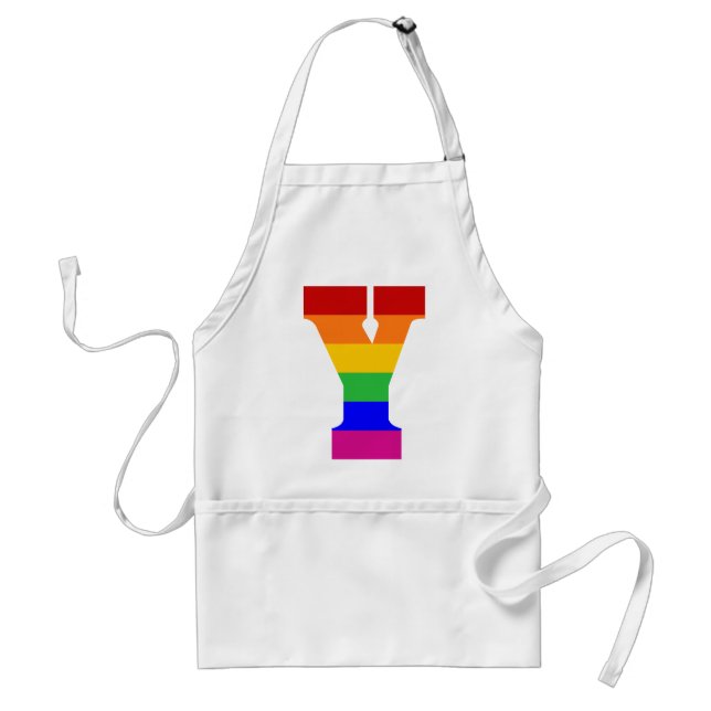 Rainbow Letter Y Standard Apron (Front)