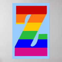 Rainbow Letter Z