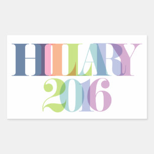 Rainbow Letters - Hillary 2016 Rectangular Sticker
