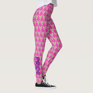 Rainbow LGBT Awareness Ribbon Custom Leggings
