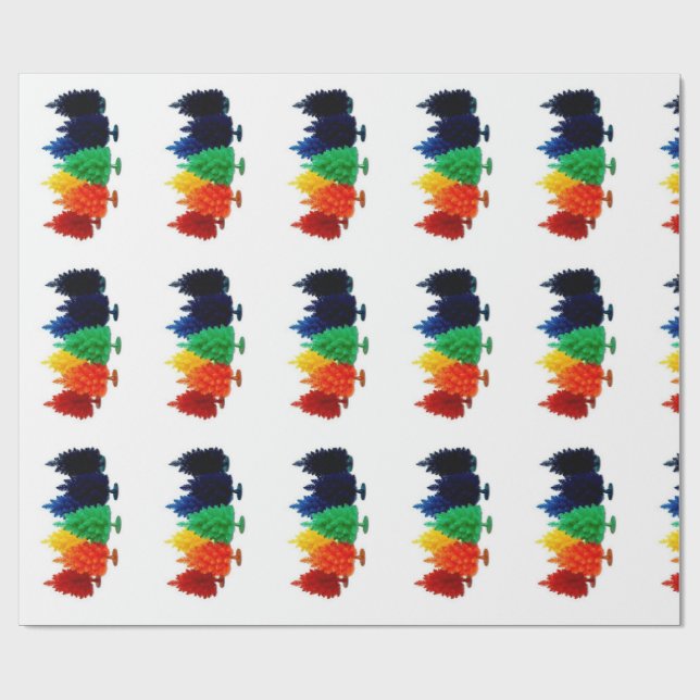 Rainbow LGBT Christmas Wrapping Paper (Flat)