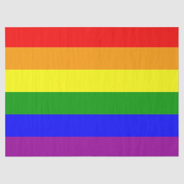 Rainbow LGBT+ Decoupage Tissue Paper (Front)