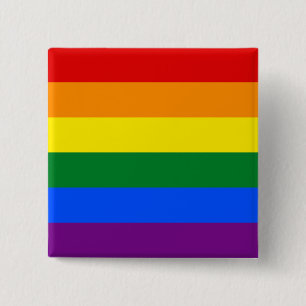 Rainbow (LGBT) Flag 15 Cm Square Badge