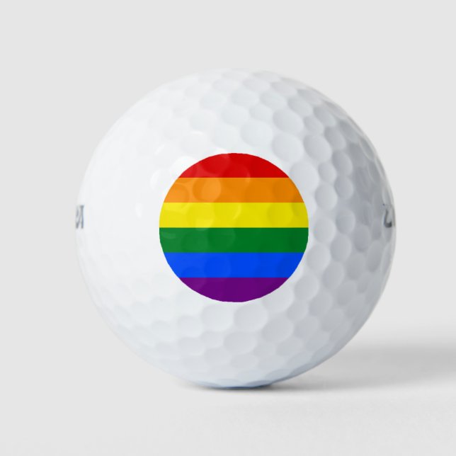 Rainbow (LGBT) Flag Golf Balls (Front)