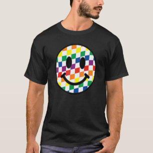 Rainbow Lgbt Flag Happy Face Gay Lesbian Bisexual T-Shirt