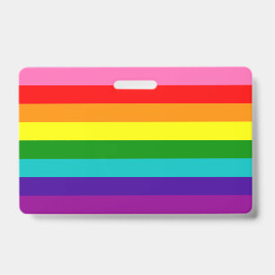 Rainbow LGBT gay flag Badge ID Badge