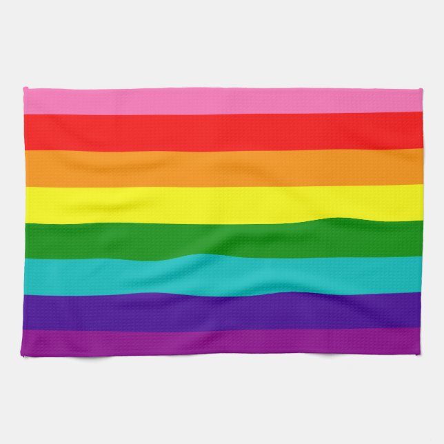 Rainbow LGBT gay flag Kitchen Towels (Horizontal)